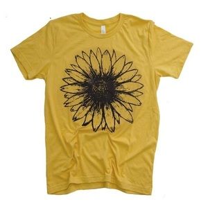 3 PK screen printed Bella canvas sunflower tee